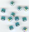 2 Indicolite ABB 6mm Cube Swarovski